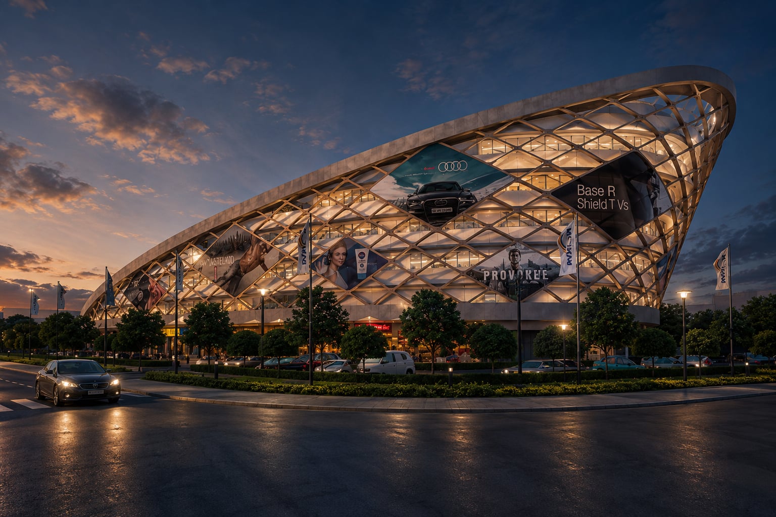 Avinash Times Square Mall in Naya Raipur featuring contemporary retail architecture, shopping spaces, dining destinations, and entertainment facilities.