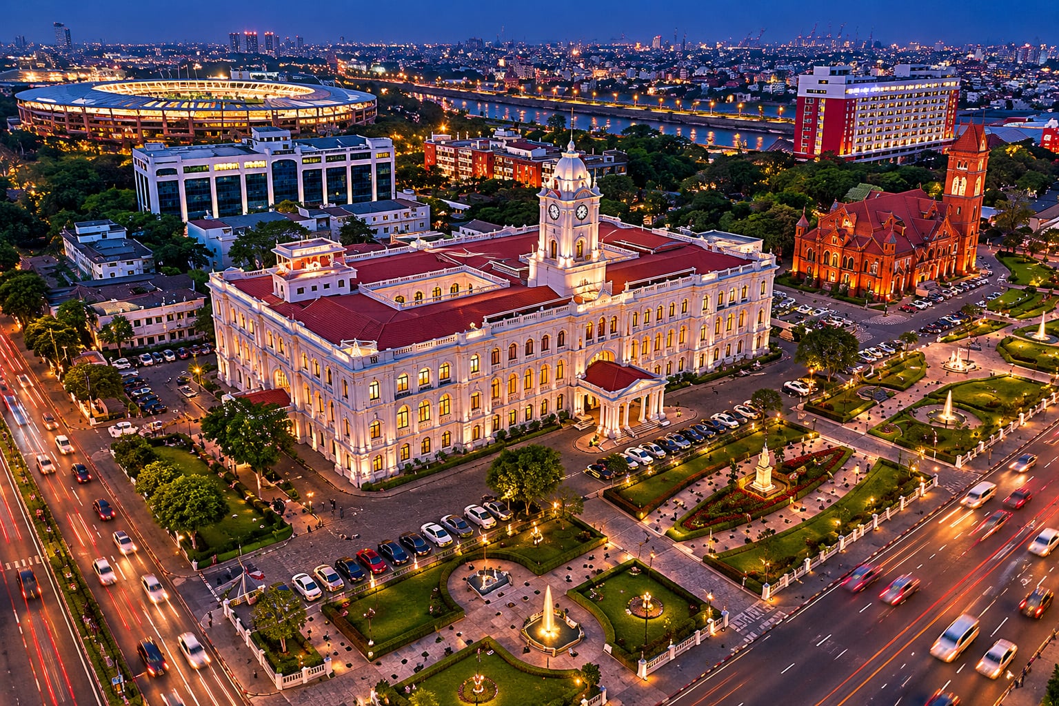 CMRL Central Square mixed-use urban development featuring commercial, retail, public spaces, and modern city infrastructure in Chennai.
