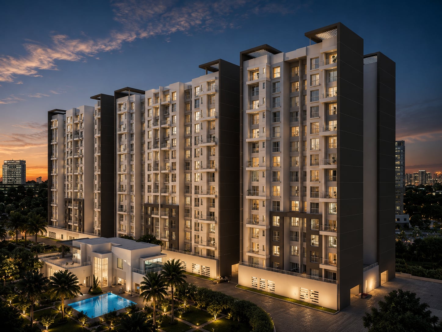 Godrej Frontier residential towers in Gurugram featuring modern high-rise apartments, landscaped open spaces, and premium residential amenities.