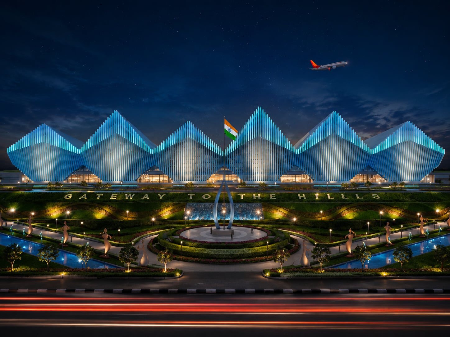 New Civil Enclave at Bagdogra Airport featuring a modern terminal building with contemporary aviation infrastructure and advanced passenger facilities.
